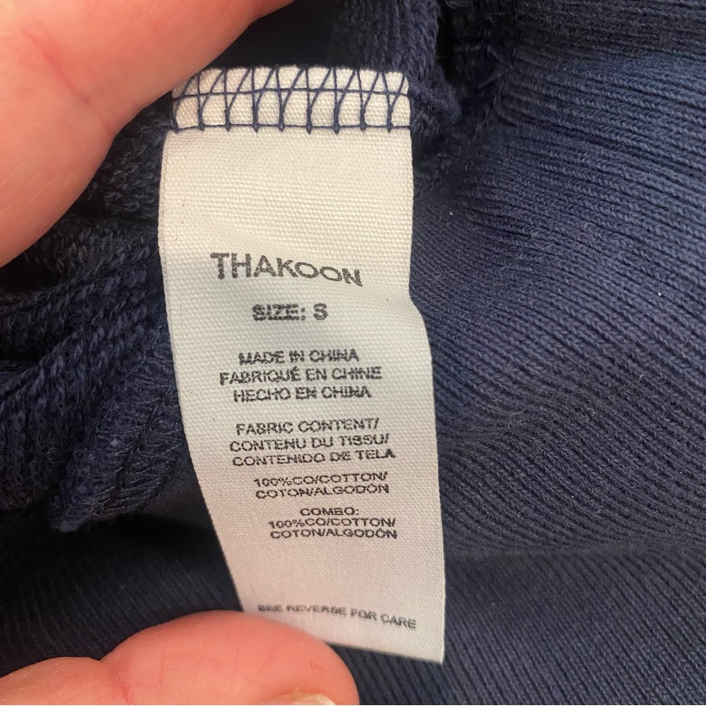 Thakoon Navy Quarter Zip‎ Pullover Sweatshirt - Size Small NWT - Picture 11 of 12
